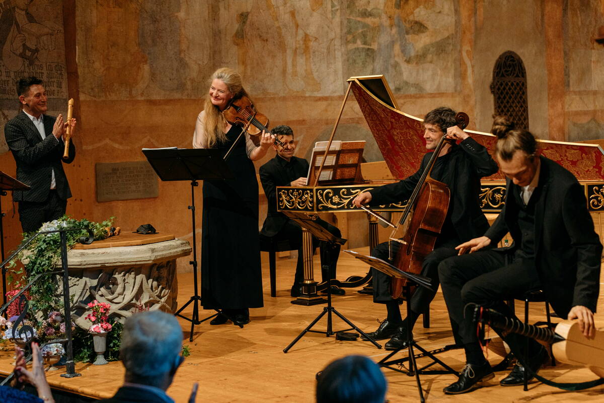 Rachel Podger, Maurice Steger, Diego Ares, Daniele Caminiti, Christoph Dangel, Kirche Saanen Rachel Podger, Maurice Steger, Diego Ares, Daniele Caminiti, Christoph Dangel, Kirche Saanen