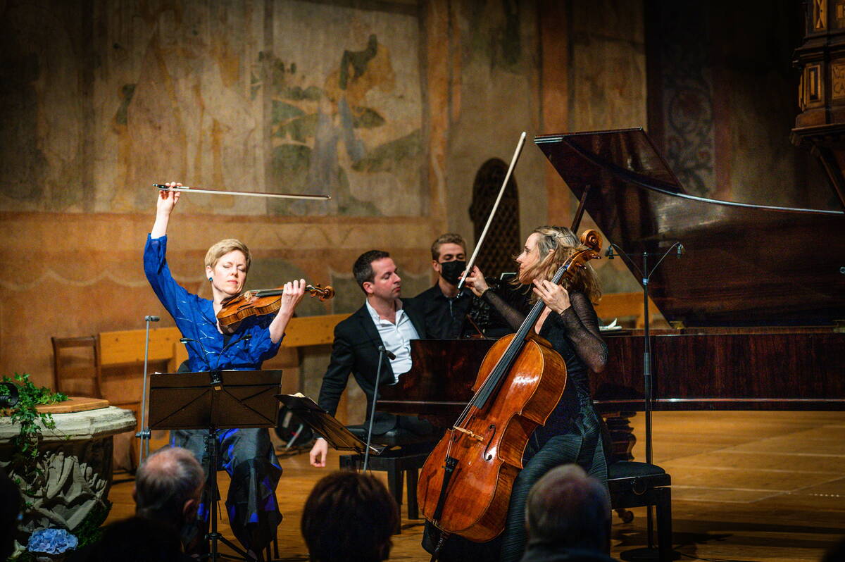 Isabelle Faust, Sol Gabetta, Bertrand Chamayou, Kirche Saanen