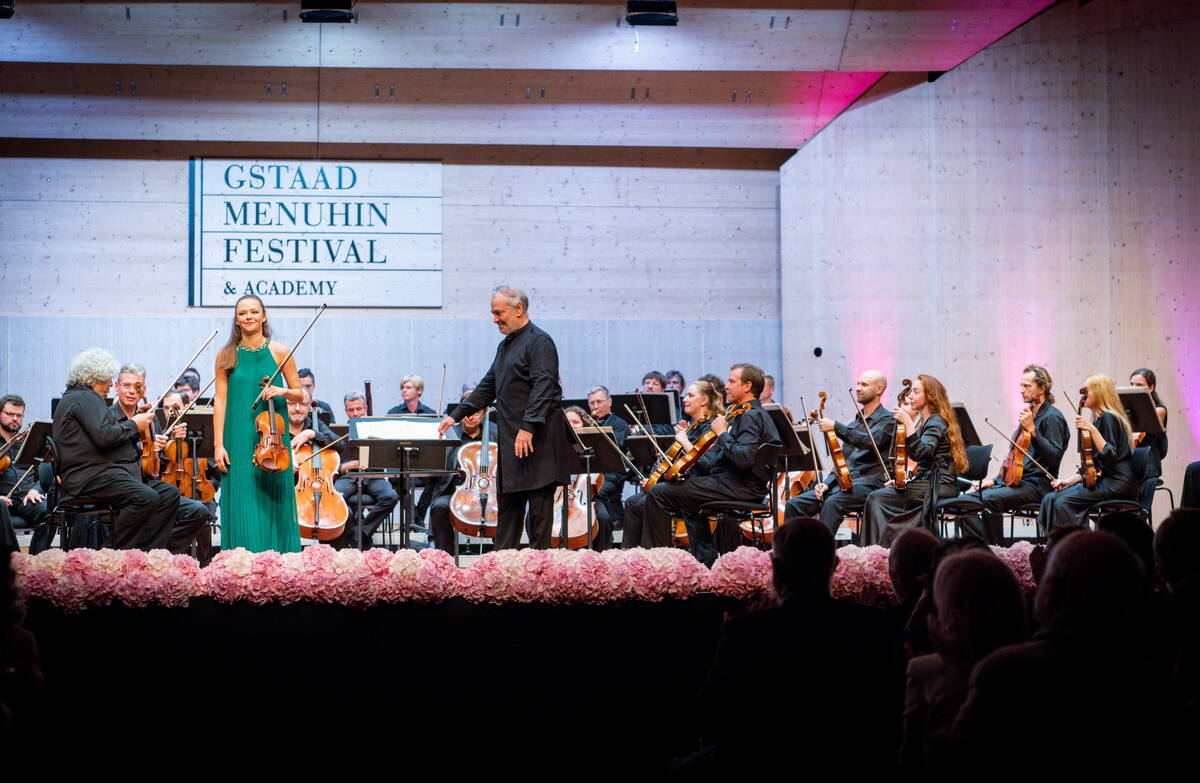 Alexandra Conunova, Valery Gergiev, Mariinsky Orchester St. Petersburg, Festival-Zelt Gstaad Alexandra Conunova, Valery Gergiev, Mariinsky Orchester St. Petersburg, Festival-Zelt Gstaad